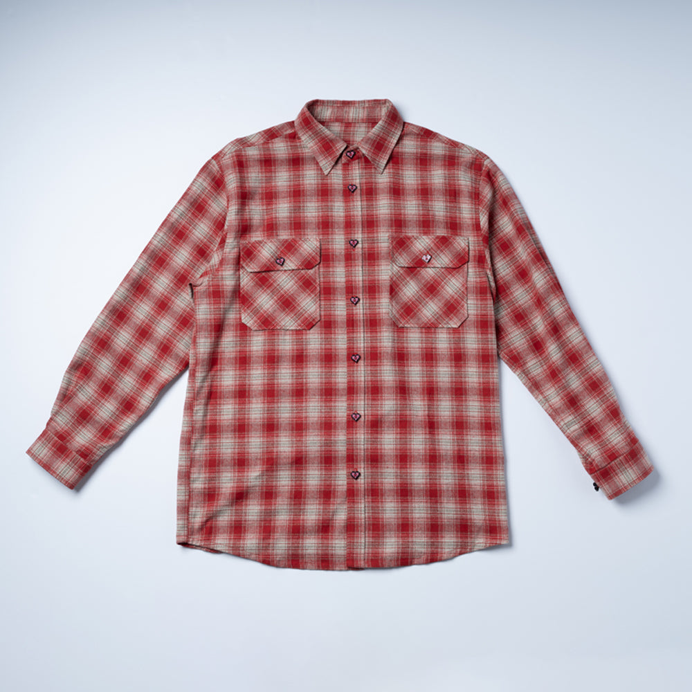 8bit Heart flannel shirt