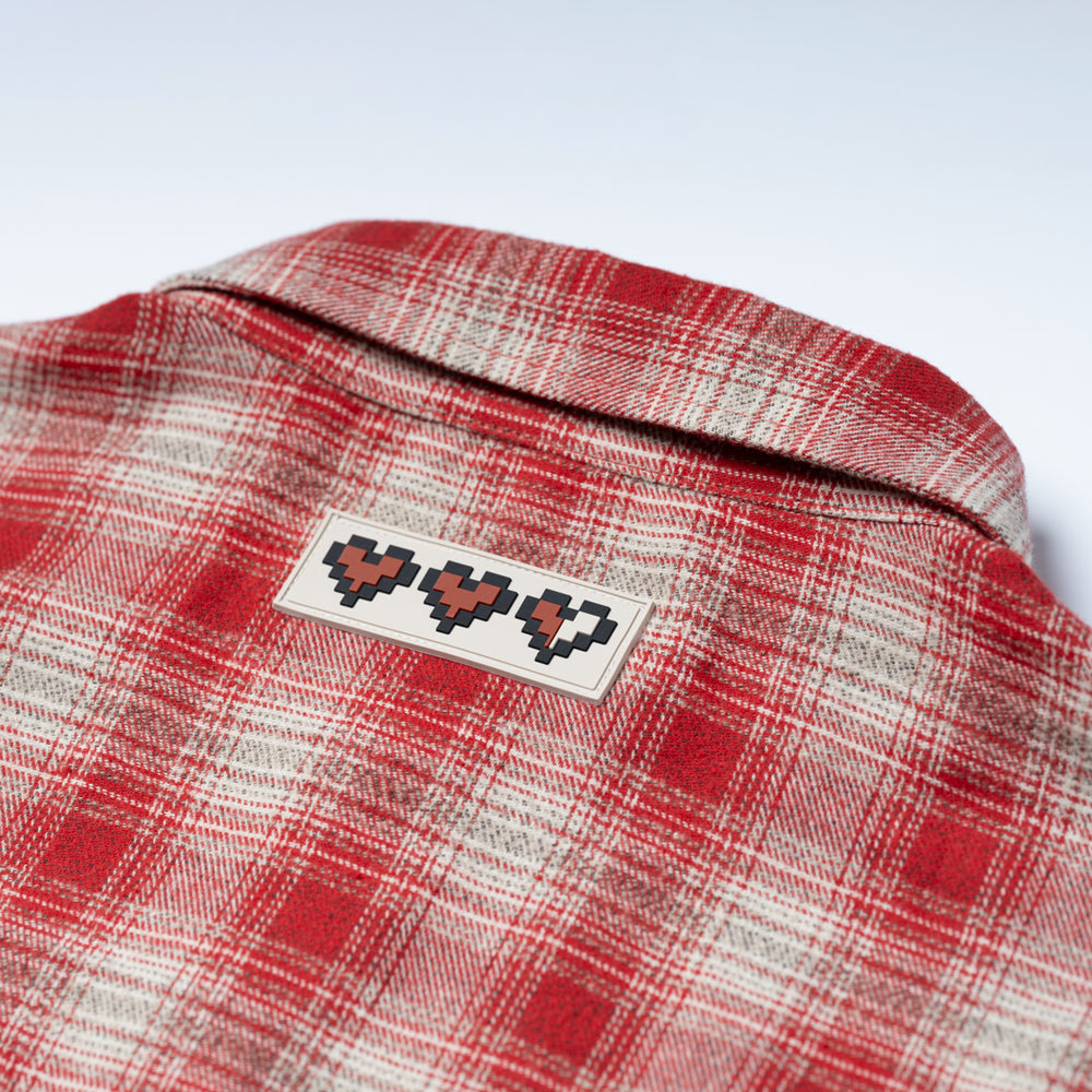 8bit Heart flannel shirt