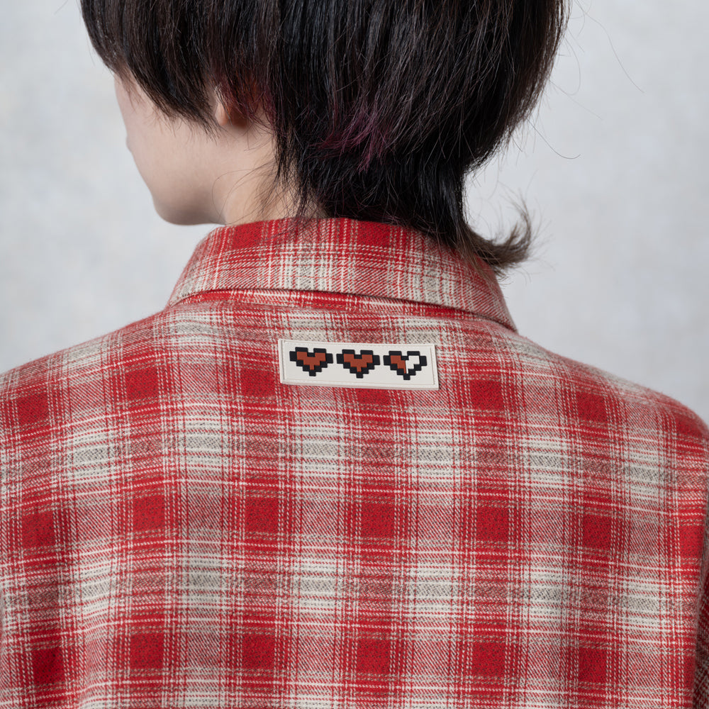 8bit Heart flannel shirt